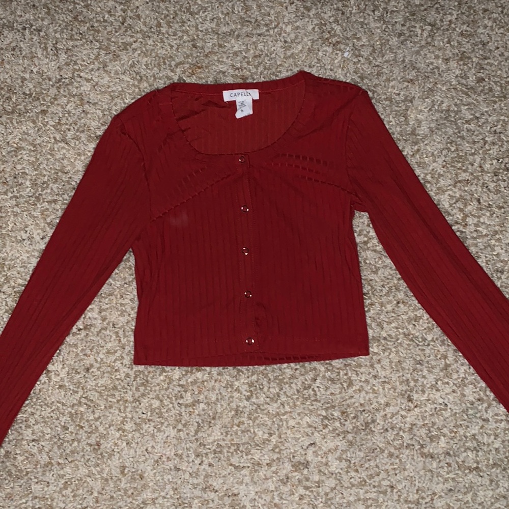 Ribbed Long sleeve crop top